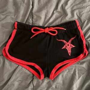 Black and red baphomet / satan shorts